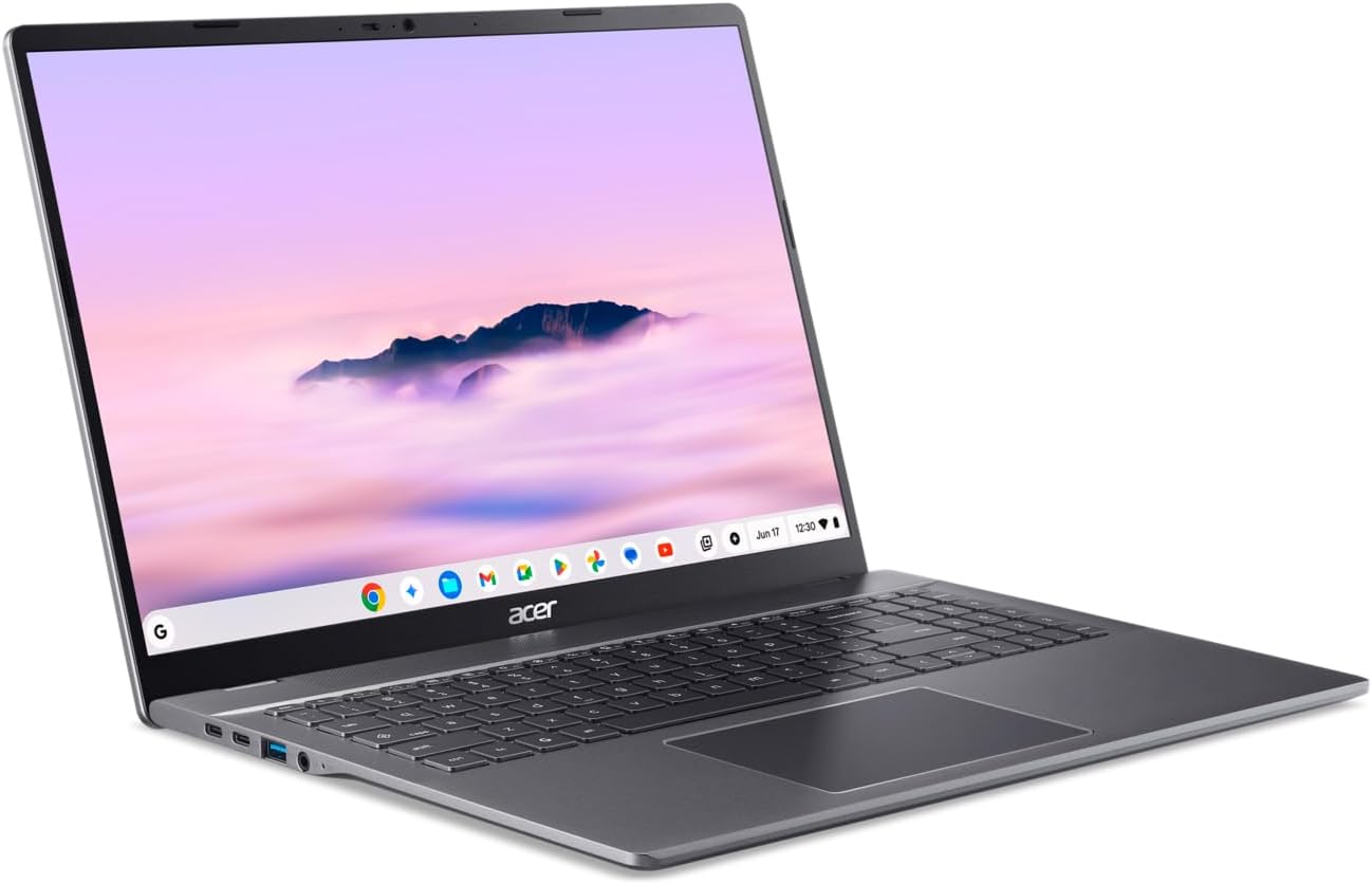 Chromebook Plus 516 I PC Portable 16" WQXGA (2560x1600) 120Hz I Intel Core i3-1315U (13e Gén.) I 8Go RAM LPDDR5 I 128Go UFS I Chrome OS IClavier FR AZERTY Rétroéclairé I CB516-1H-39P4
