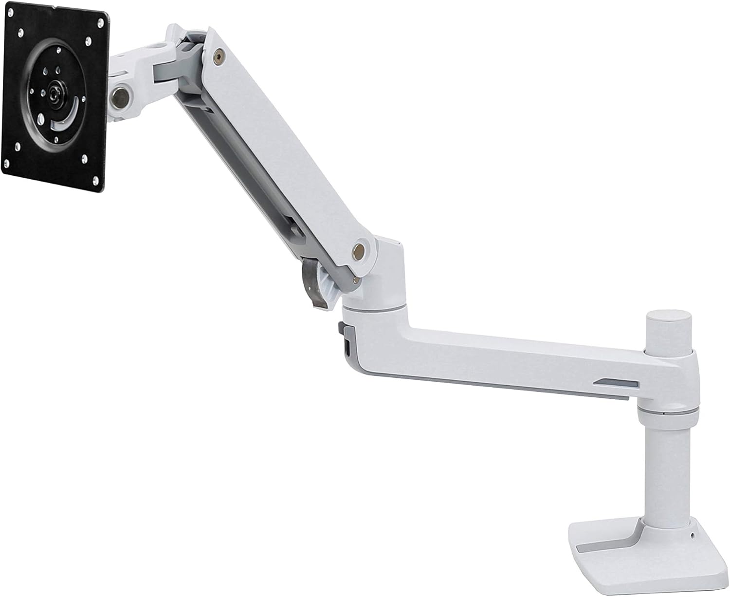 Bras LX Premium : Support Mono-écran, pour moniteurs jusqu'à 34 Pouces, 3,2-11,3kg, VESA 75x75/100x100 – Blanc (45-490-216) Kit 1 Monitor - Up to 34 inches - 8 inch Pole Blanc