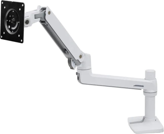 Bras LX Premium : Support Mono-écran, pour moniteurs jusqu'à 34 Pouces, 3,2-11,3kg, VESA 75x75/100x100 – Blanc (45-490-216) Kit 1 Monitor - Up to 34 inches - 8 inch Pole Blanc