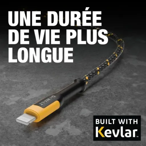 Test câble DEWALT USB-Lightning 10 ft : le cordon costaud qui ne lâche pas (normalement)