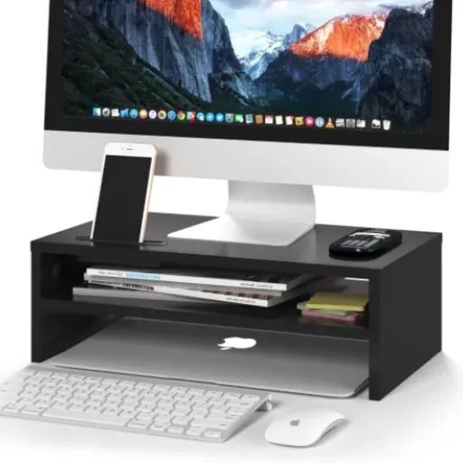 Test BONTEC Rehausseur Écran PC : le petit support en bois qui met un peu d’ordre sur le bureau
