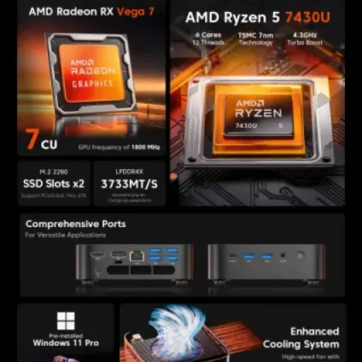 Test ACEMAGIC Mini PC Ryzen 5 7430U : un petit boîtier qui remplace sans souci une tour de bureau