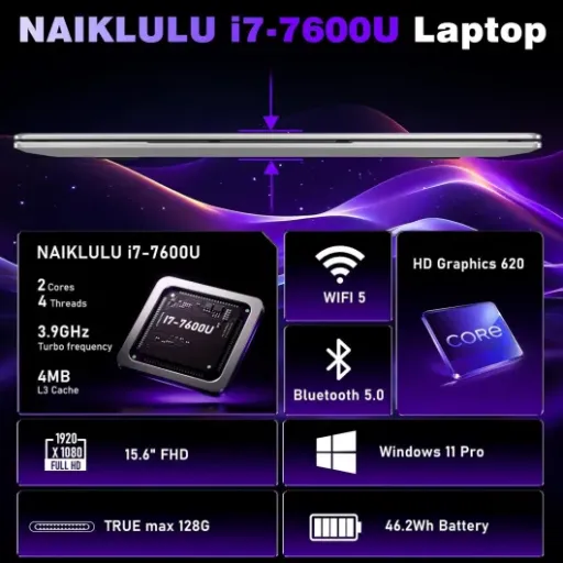 Test NAIKLULU 15,6" i7-7600U : un faux PC gaming mais un bon portable polyvalent pas trop cher