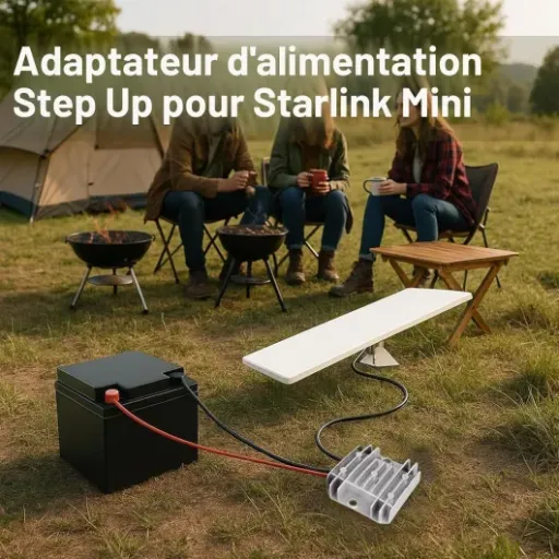 Test Step Up Power Câble Starlink Mini : le petit boîtier qui permet de passer le Starlink en 12 V