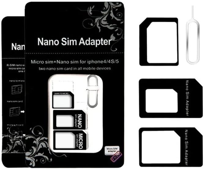 Nano SIM et micro SIM Cartes Kit Adaptateur pour Smartphone, Téléphone portable et tablette: Set 4 en 1 Kit complet, mini avec klicksi cherung, 100% sur mesure, Nano standard à Micro