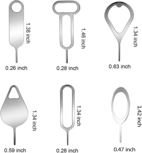 Lot de 16 outils de retrait de carte SIM, outil d'éjection, aiguille, décapsuleur, éjecteur, compatible avec tous les iPhone,Apple,iPad,Samsung Galaxy,HuaWei téléphone portable,smartphone,montr