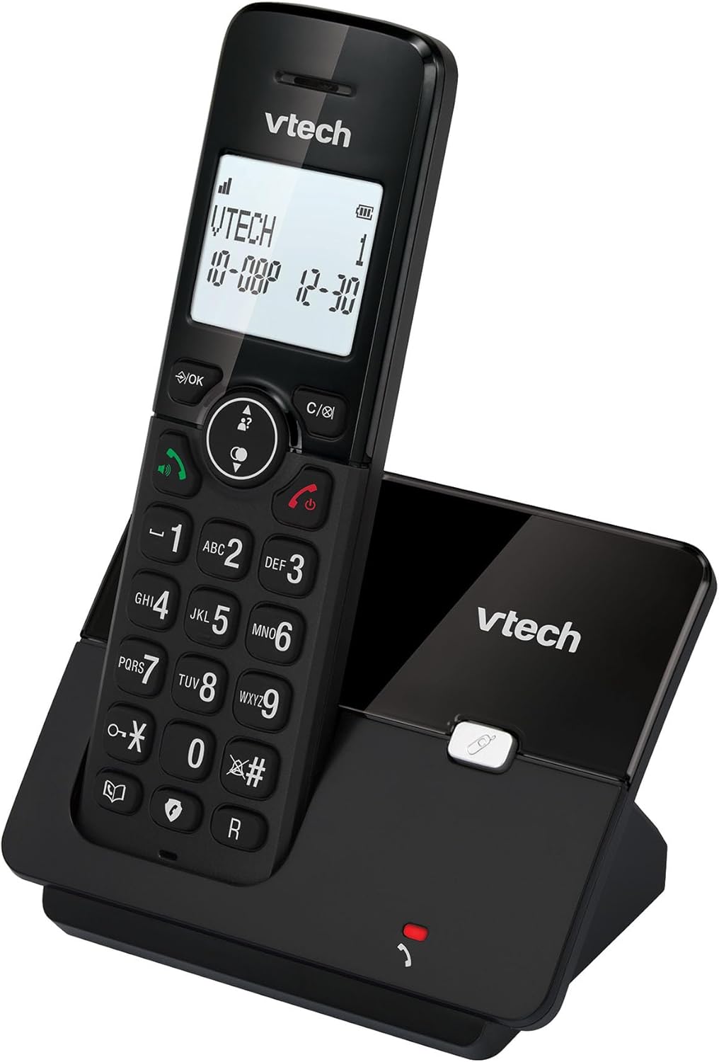 CS2000 Téléphone sans Fil DECT pour la Maison avec bloqueur d'appels indésirables, Longue portée fiable jusqu'à 300m, Identification de l'appelant, Appel en Attente 1-Telephone fixe sans fil
