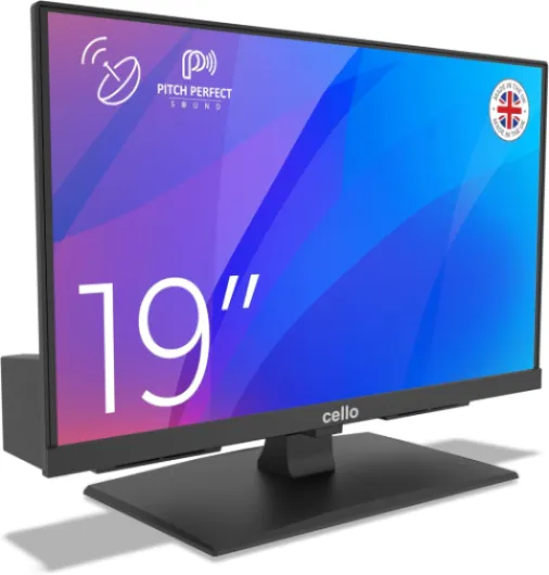Téléviseur LED C1924SH 19 Pouces avec réception DVB-T et Satellite, 230 V, Non connecté, Enregistrement USB de la télévision en Direct, Son Parfait, idéal pour Les Petites pièces DVB-S 19" (2024)