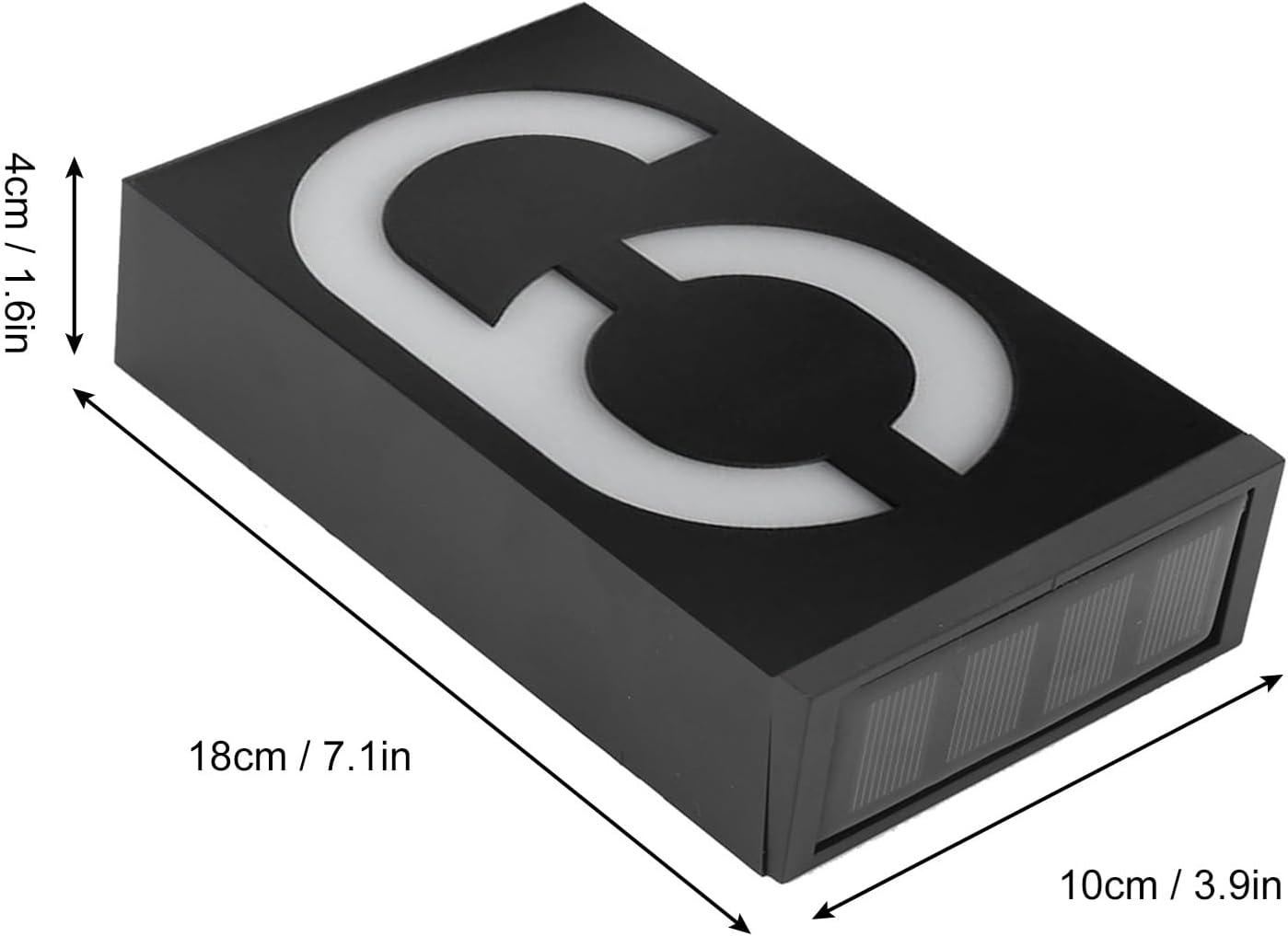 Generic Panneau Lumineux D'extérieur à LED à énergie Solaire pour une visibilité Facile des Adresses dans les Maisons et les Entreprises, Matériau ABS Durable, 6 LED, 18 X 10 X 4 cm - (numéro 9)