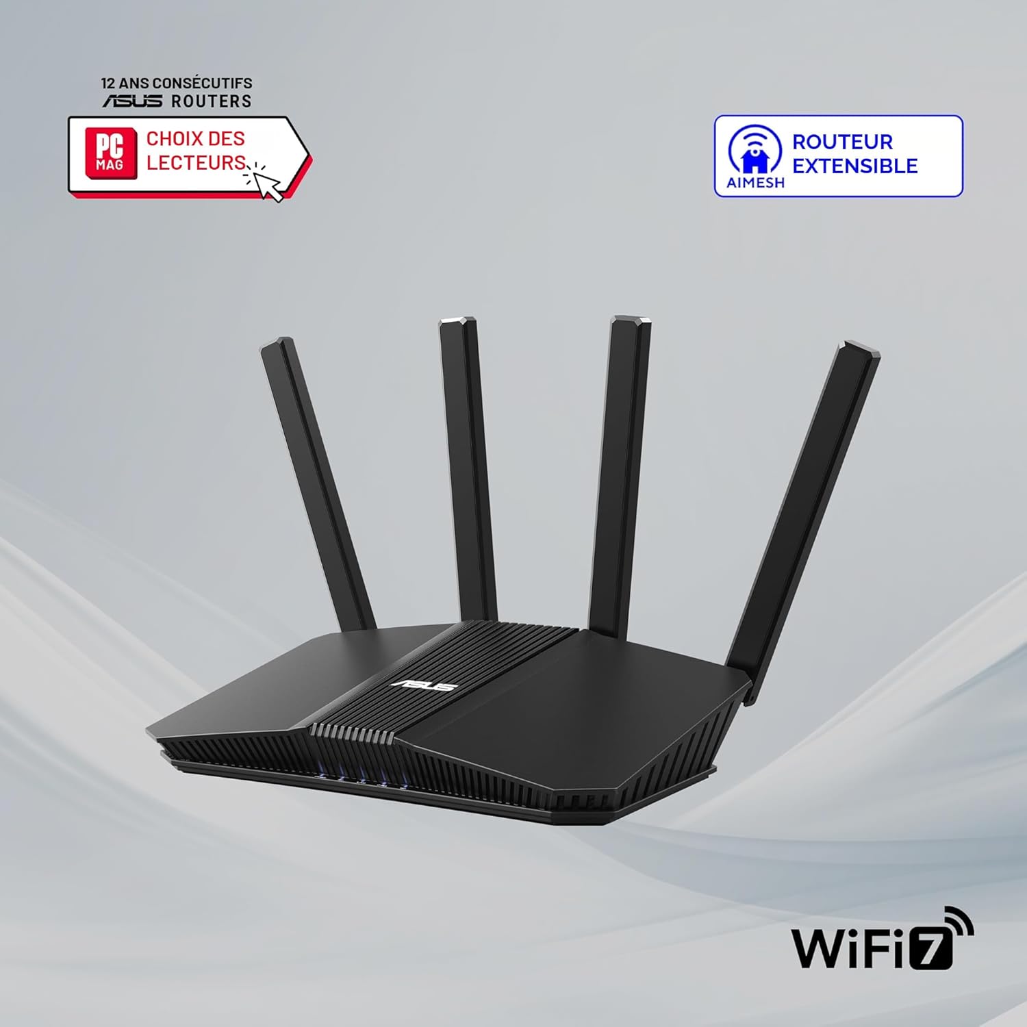 RT-BE58U V2 - Routeur Wi-FI 7 Extensible - Double Bande, 4K-QAM, MLO, détection AI Port WAN/LAN 2.5G, Quatre Ports 1G, sécurité réseau de Niveau Commercial, contrôle Parental, réseau IoT, VPN Wi-Fi 7 - BE3600 - standard Double Bande