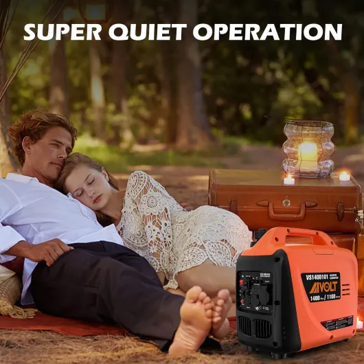 AIVOLT Groupe Électrogène d'essence 1400W Générateur d'onduleur Silencieux avec Prises AC 230V/DC 12V/USB Type-A et Réservoir de 2,5 L Générateur Léger Portable pour Camping Extérieur