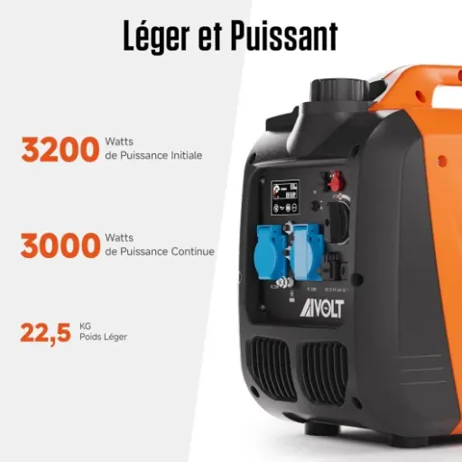Test AIVOLT 3200W : le groupe électrogène essence qui fait le job sans trop de chichis