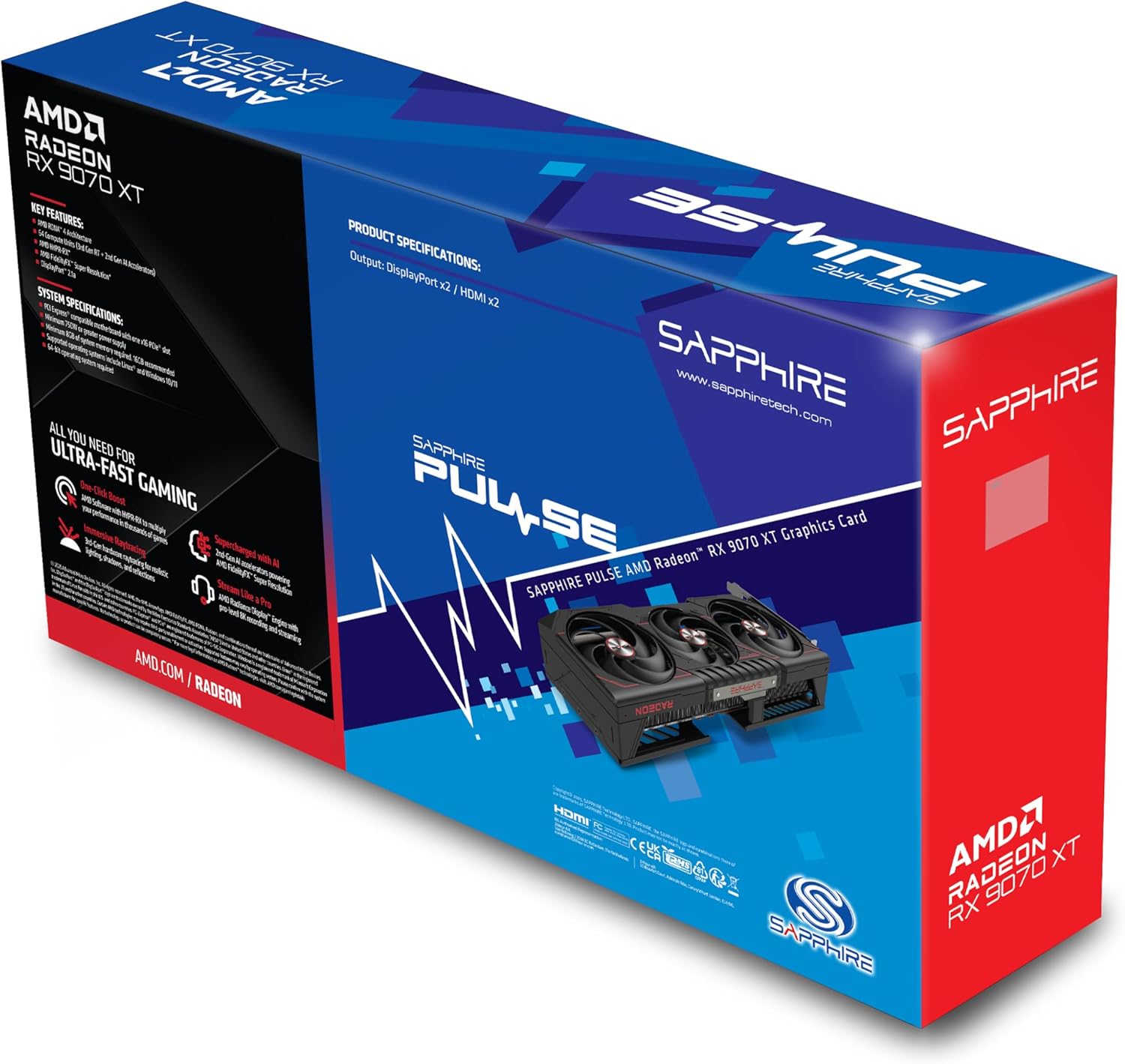 Pulse AMD Radeon™ RX 9070 XT Gaming 16GB Dual HDMI/Dual DP