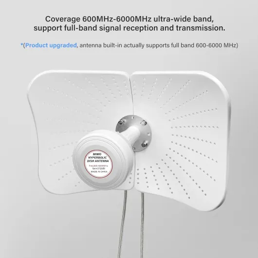 Antenne extérieure double bande 4G LTE 5G, 600-6000 MHz jusqu'à 22 DBI Gain compatible signal directionnel routeur MIMO antenne externe SMA / TS9, 2 câbles de 10 m
