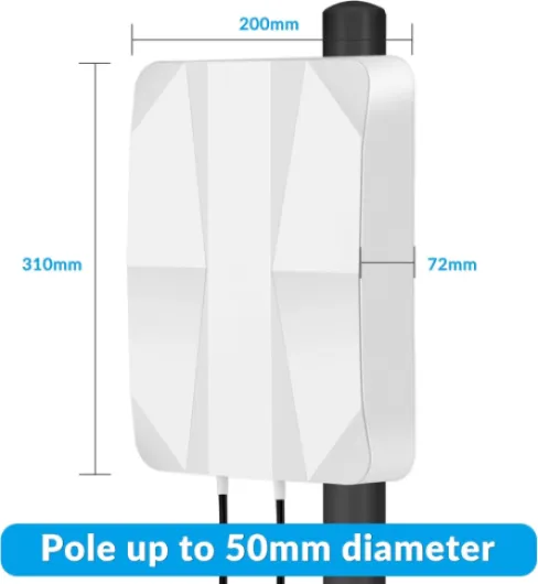 4G LTE 5G Panel Antenna Outdoor Mimo Directional Antenna 700-2700 - 3300-3800 MHz Antenne jusqu'à 12dBi avec câble de 10 mètres Connecteur TS9 SMA Compatible avec