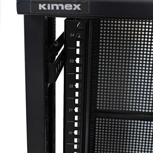 Baie de Brassage 19" 24U 600x1000mm (Largeur x Profondeur) - Rack Serveur Informatique au Sol - Armoire Réseau 19 Pouces - Charge Max 800 kg - Ref 112-6124K