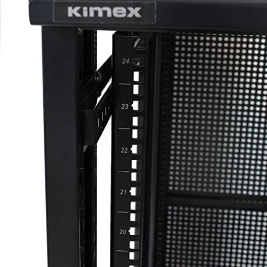 Baie de Brassage 19" 24U 600x1000mm (Largeur x Profondeur) - Rack Serveur Informatique au Sol - Armoire Réseau 19 Pouces - Charge Max 800 kg - Ref 112-6124K