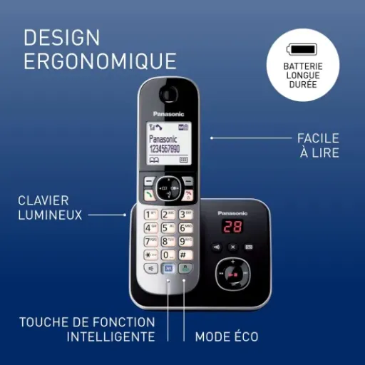 Test Panasonic KX-TG6823FRB : un trio de téléphones fixes qui fait le job sans prise de tête