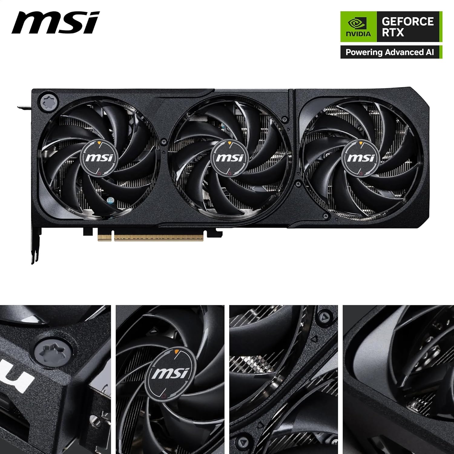 NVIDIA GeForce RTX 5070 Ti 16G Shadow 3X OC Carte Graphique -16 Go GDDR7 (28 Gb/s/256 Bits), PCIe 5.0, Triple Ventilateur (3X Ventilateurs TORX 5.0) - HDMI 2.1b x 1, DisplayPort 2.1b, SFF Ready