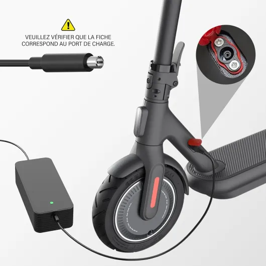 42V 2A Chargeur Trotinette Electrique Compatible avec Xiaomi M365, M365 Pro, Pro 2, Mi 3, 4, 4 Lite, 5 Elite, Ninebot Trottinette Séries, Chargeur Rapide 84W pour Batterie Lithium 36V